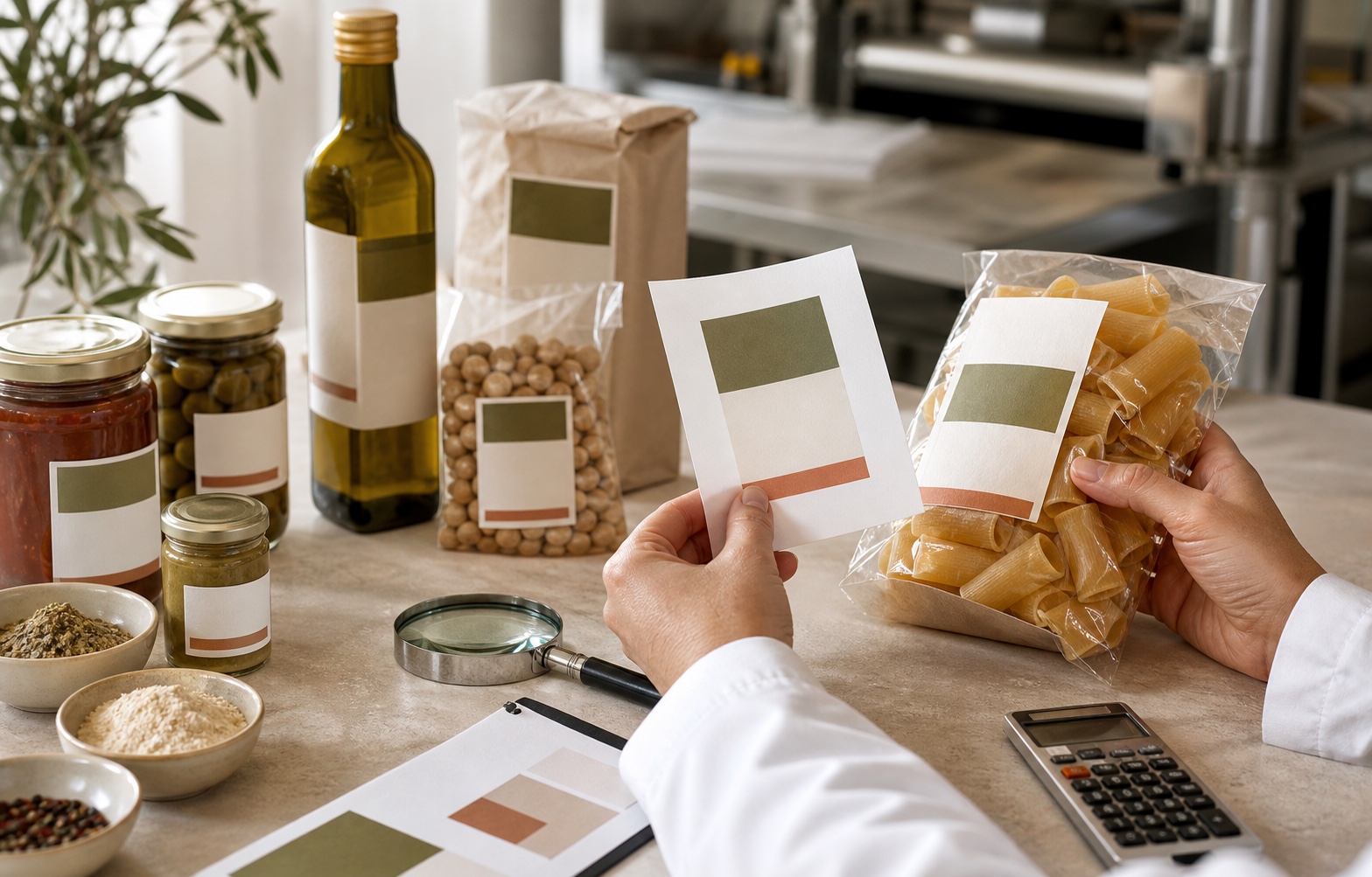 Verifica tecnica di etichette e confezioni alimentari